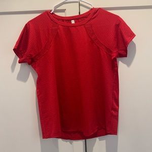 Authentic Athleta Red Sheet Patterned Tee
